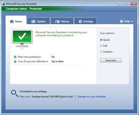 darmowy antywirus Microsoft Security Essentials
